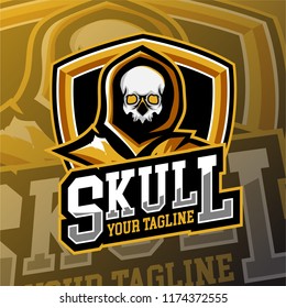 esports gaming logo badge animals and skull theme