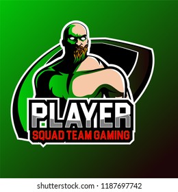 eSports Gaming Logo bald style