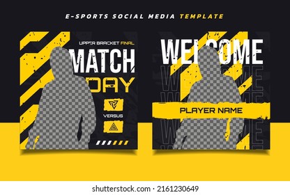 Esports Gaming Match Day Social Media Post Design Template