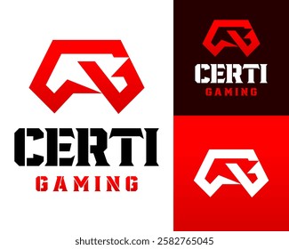 Esports gaming monogram CG design logo.