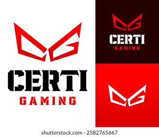 Esports gaming monogram CG design logo.