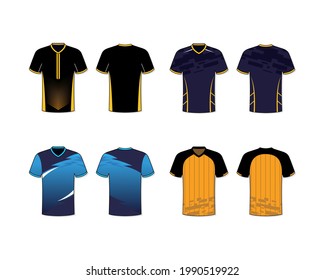 Esports Gaming T-Shirt Jersey template. Uniform. Vector Illustration design, four variation