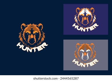 Esports gaming wolf mascot vector logo design