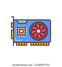 Esports hardware icon in vector. Illustration
