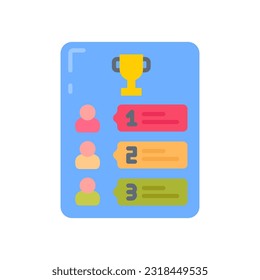 Esports leaderboard icon in vector. Illustration