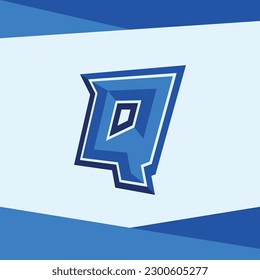 Esports Letter Q Logo of initial name Sport gym Logotype gaming font symbol gamer icon clipart