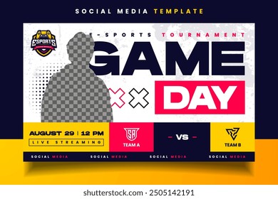 E-sports Logo and Banner Flyer Template for Gaming Team or Tournament