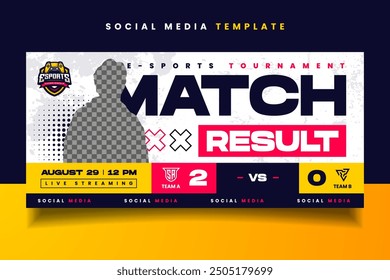 E-sports Logo and Banner Flyer Template for Gaming Team or Tournament