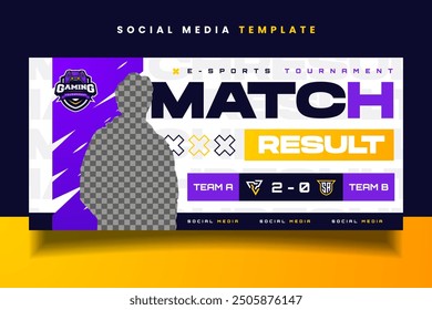 E-sports Logo and Banner Flyer Template for Gaming Team or Tournament