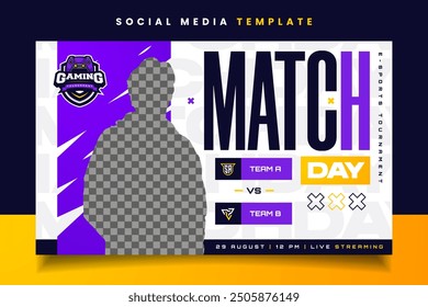 E-sports Logo and Banner Flyer Template for Gaming Team or Tournament