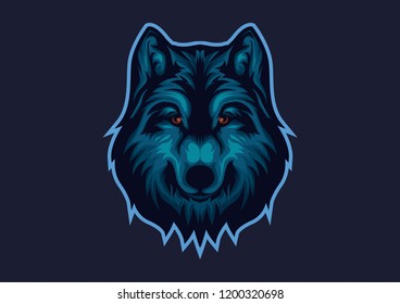 e-sports logo with the basic theme of wolves