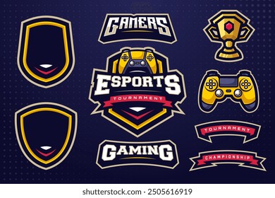 E-Sport-Logo-Bundle-Vorlage für Gaming-Team oder Spielturnier