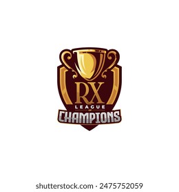 Esports logo Champion trophy mascot for your elite team