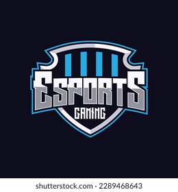 Esports logo design with the shield for gaming and sports logo	