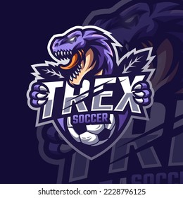 Esports logo dinosaurs t rex for your elite team