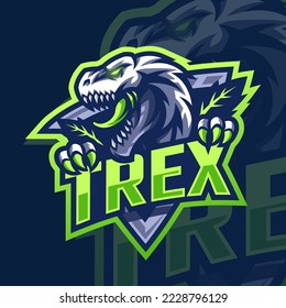 Esports logo dinosaurs t rex for your elite team