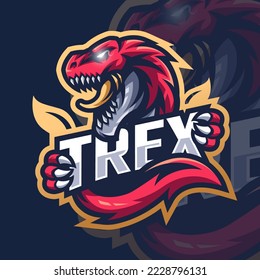 Esports logo dinosaurs t rex for your elite team