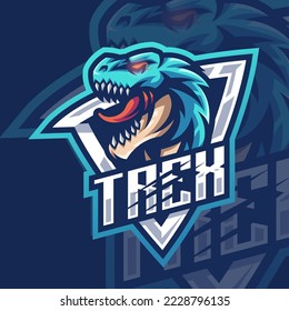 Esports logo dinosaurs t rex for your elite team