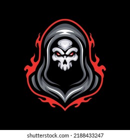 Esports logo Fire Assassin mascot design