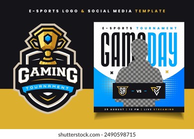 E-sports Logo and Flyer Template for Gaming Team or Tournament