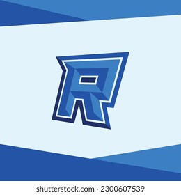 Esports Logo letter R of Sports fitness initial name Logotype gamer icon gaming font symbol clipart