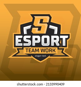 Esports logo letter S design template, initials gamer logo illustration, initials team work logo