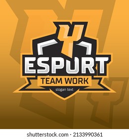 Esports logo letter Y design template, initials gamer logo illustration, initials team work logo