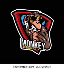 esports logo mascots goat, eagle monkey character