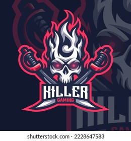 Esports logo skull killer for your elite team