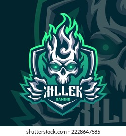 El logo de Esports mata calaveras para tu equipo de élite