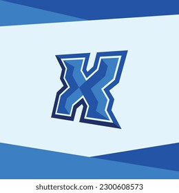 Esports Logo of Sport letter X initial name Logotype gamer icon gaming font sports symbol clipart