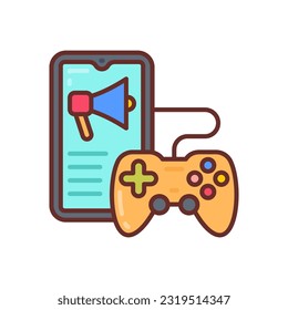 Esports marketing icon in vector. Illustration
