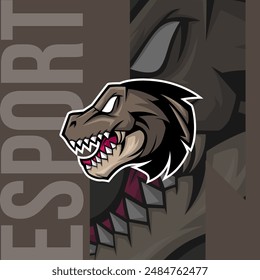 Esports Mascot Logo Team Dino Squad