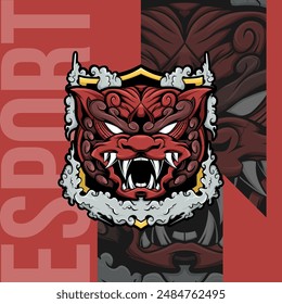Esports Mascot Logo Team Foo Dog Squad