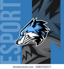 Esports Mascot Logo Team Wolf Squad