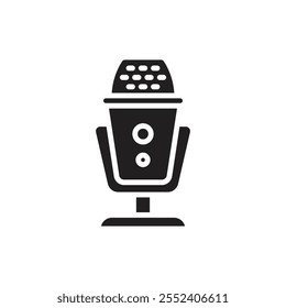 Esports Microphone Filled Icon Vector Illustration