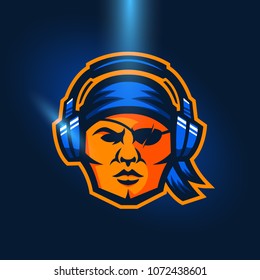 Esports Pirates Headphone Logo Concept