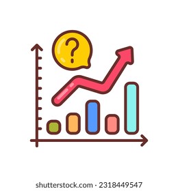 Esporta el icono de predicciones en el vector. Ilustración