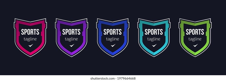 Esports shield logo badge design icon vector template