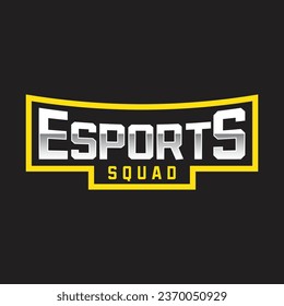 esports squad and sports text logo