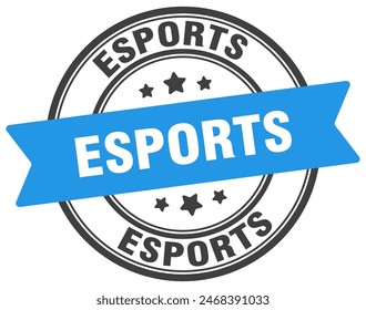 esports stamp. esports round sign. label on transparent background