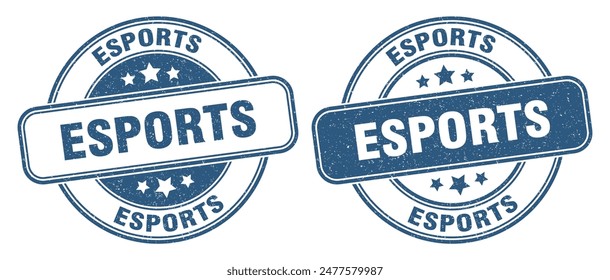 esports stamp. esports sign. round grunge label