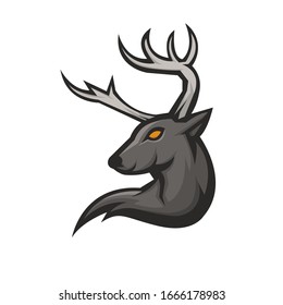 E-Sport-Team-Logo-Vorlage mit Illustration von Hirsch-Vektorillustration