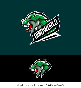 E-sports team logo template with dino