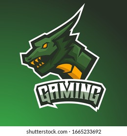 E-sports team logo template with Dragon vector illustration