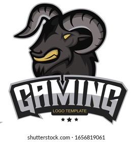 E-sports team logo template with Goat vector illustration