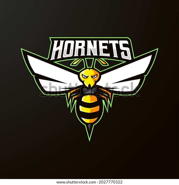 Esports Team Logo Template Hornets Vector Stock Vector (Royalty Free ...