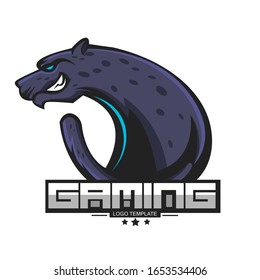 E-sports team logo template with Leopard vector illustration