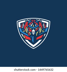 E-sports team logo template with robot