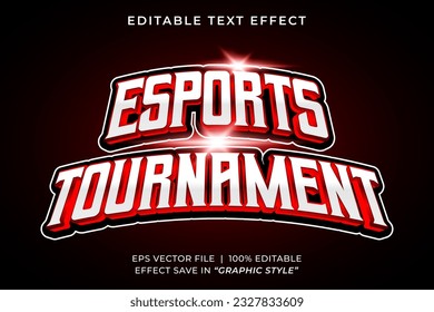 Esports tournament 3D editable text effect template